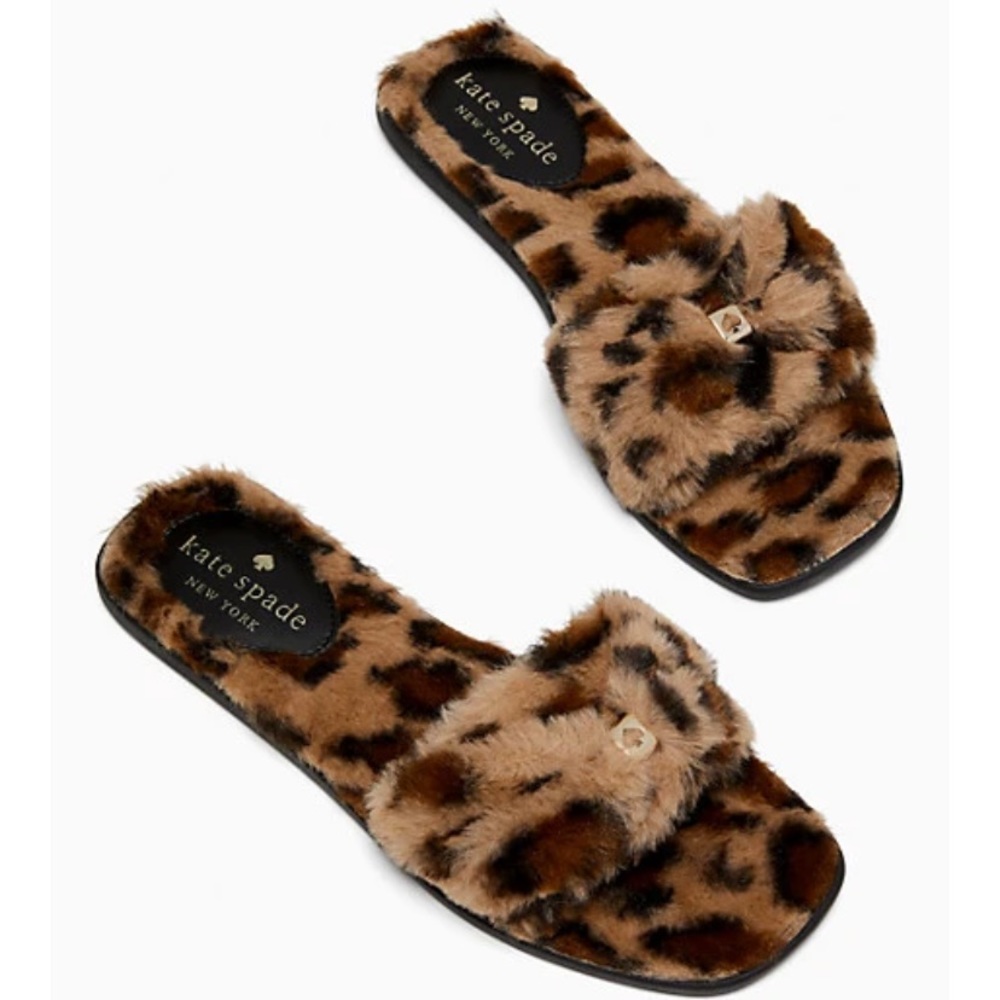 NWOT Kate Spade “Sandy” Style Sandal Slippers size 6 Leopard